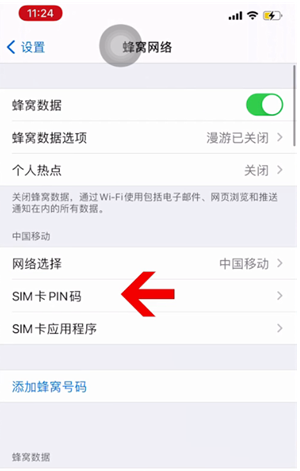 轮台苹果14维修网分享如何给iPhone14的SIM卡设置密码 